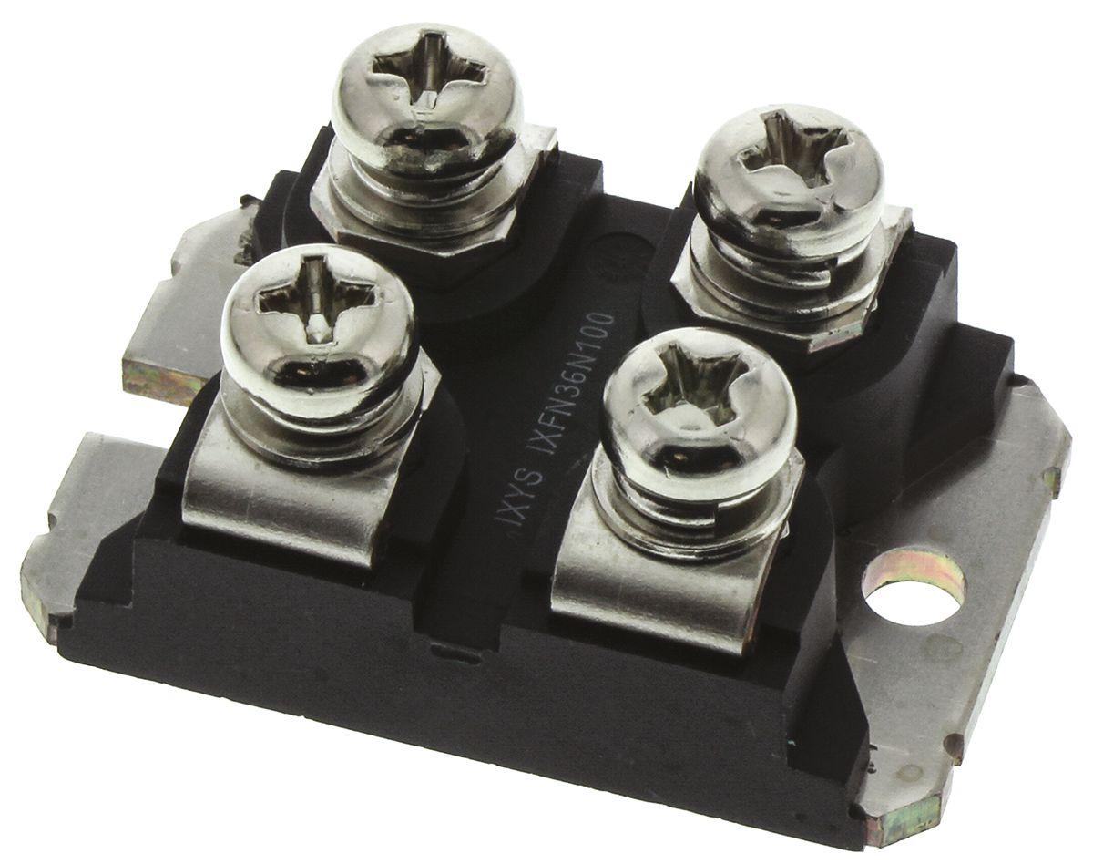 Produktfoto 1 von IXYS HiperFET IXFN36N100 N-Kanal, Schraub MOSFET 1000 V / 36 A 700 W, 4-Pin SOT-227