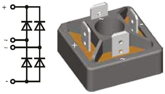 IXYS Brückengleichrichter, 1-phasig 38A 1200V Schraubmontage 1.36V FO-A 4-Pin 5mA