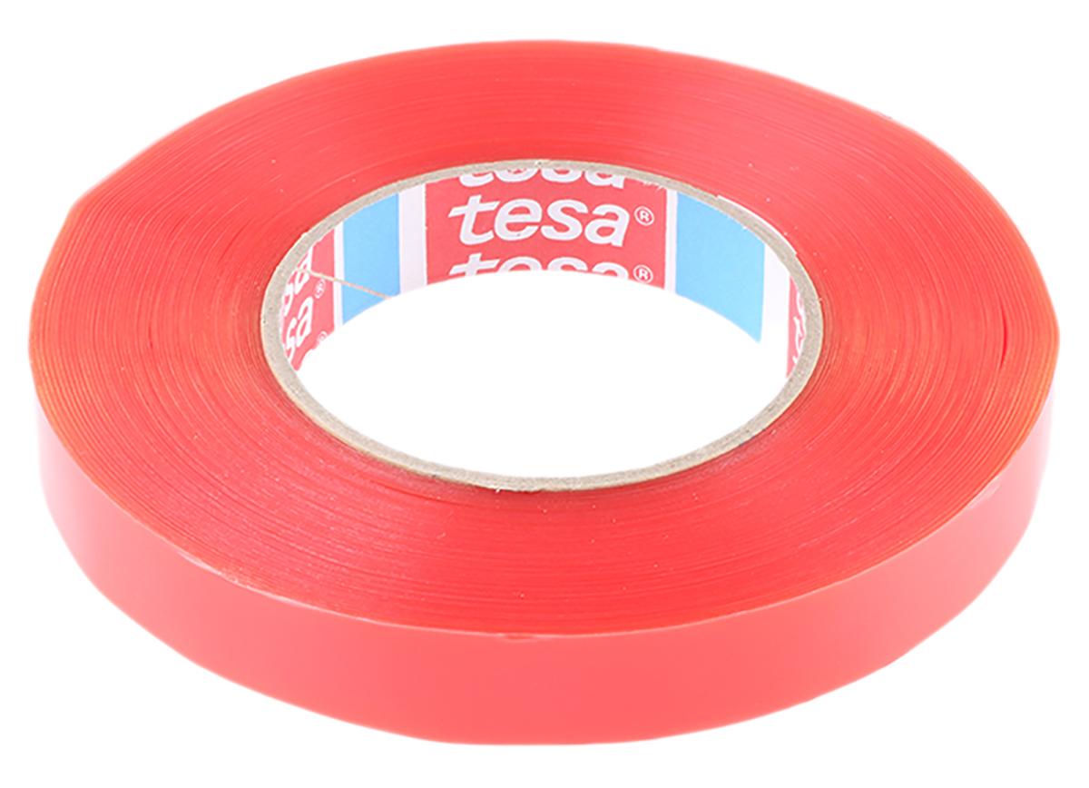 Tesa 4967 Kunststoff-Klebeband doppelseitig, transparent, -40°C bis +200°C, Stärke 0.16mm, 19mm x 50m