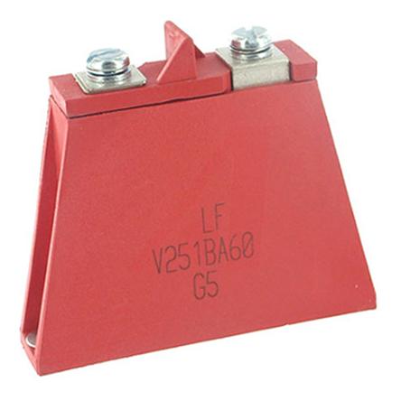 Produktfoto 1 von Littelfuse BA Metalloxid-Varistor, 5nF, 902V, 510V, 1800J, Metall, 70000A max., 100 x 95 x 23.5mm, Ø 60mm, L. 100mm