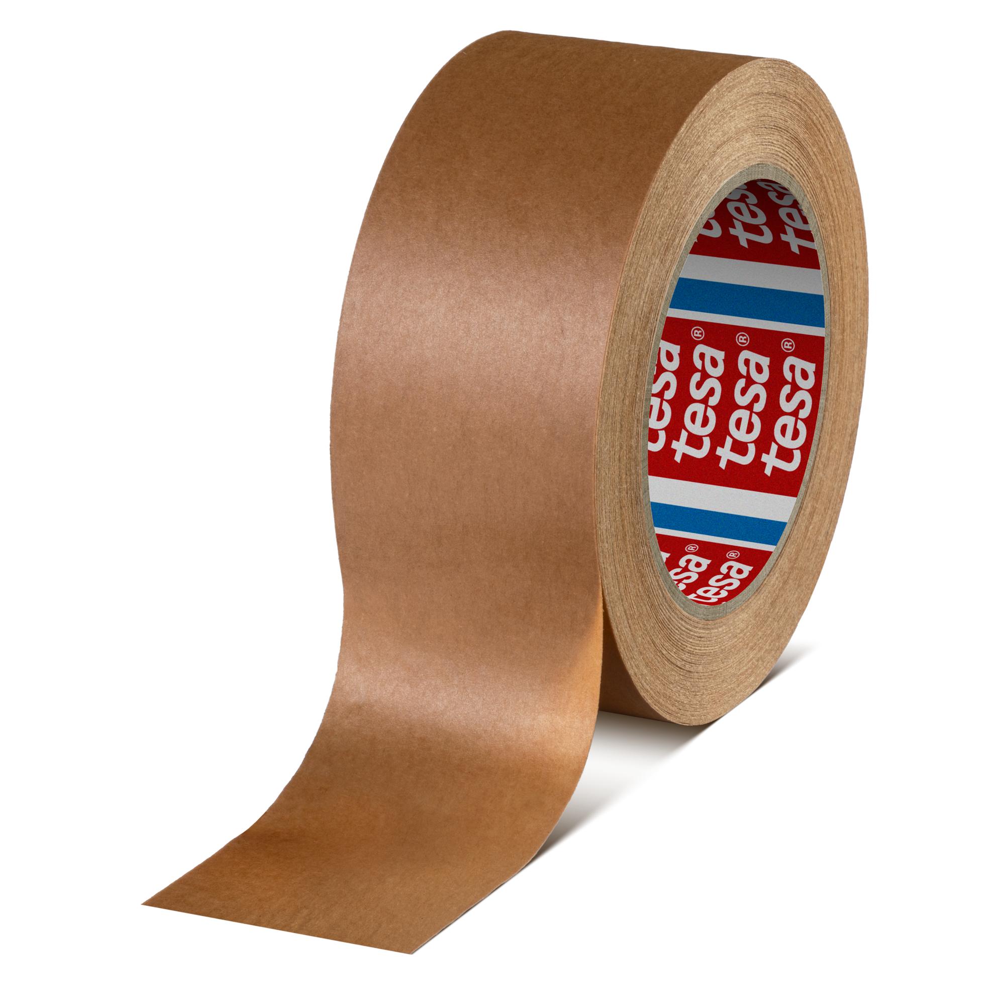 Tesa 60408 Paketband, Papier, bronzefarben, Stärke 0.125mm, 50mm x 50m mit Aufdruck: "Printable"