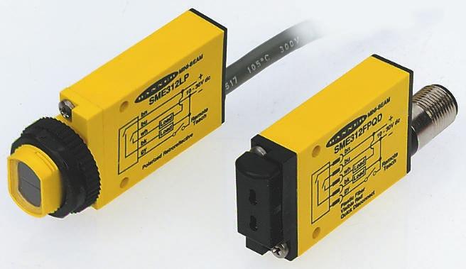 Banner BINI BEAM Kubisch Optischer Sensor, Diffus, Bereich 130 mm, NPN/PNP Ausgang, 4-poliger Steckverbinder