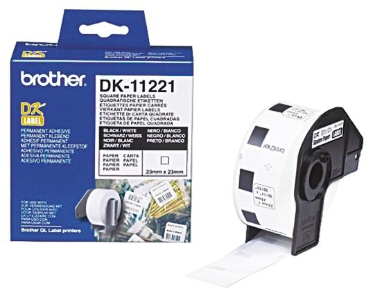 Brother Etikette auf Rolle x 23mm für QL 1060 N, QL 1100, QL 1100 Series, QL 1110 NWB, QL 500, QL 500 A, QL 500 BW, QL