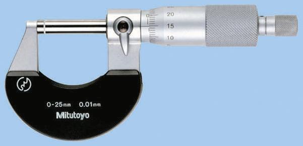 Produktfoto 1 von Mitutoyo, Mikrometer Außen-Messschraube Metrisch, 25mm bis 50mm / ±0,002 mm, DKD/DAkkS-kalibriert