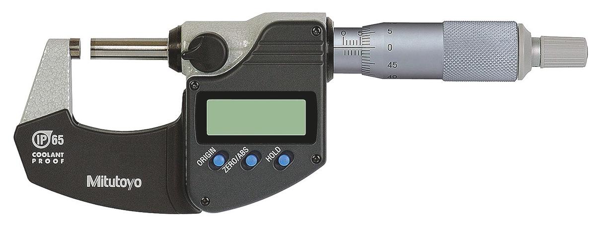 Mitutoyo Digital Mikrometer Außen-Messschraube  metrisch, zöllig, 0Zoll bis 1Zoll / ±0,00005 Zoll, ISO-kalibriert