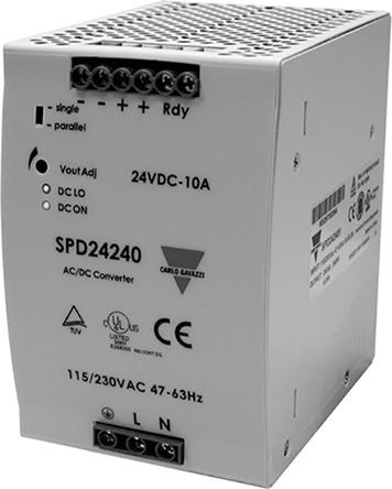 Produktfoto 1 von Carlo Gavazzi Switch-Mode DIN-Schienen Netzteil 240W, 90 → 132V ac, 48V dc / 5A