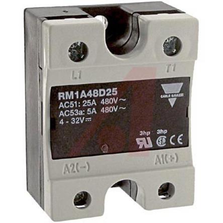 Carlo Gavazzi Tafelmontage Halbleiterrelais mit Nulldurchgang, 1-poliger Schließer 530 V ac / 25 A