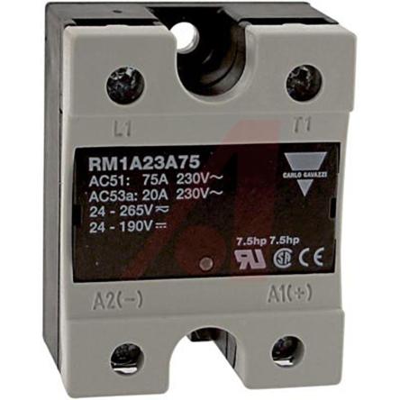 Carlo Gavazzi Tafelmontage Halbleiterrelais mit Nulldurchgang, 1-poliger Schließer 265 V ac / 75 A