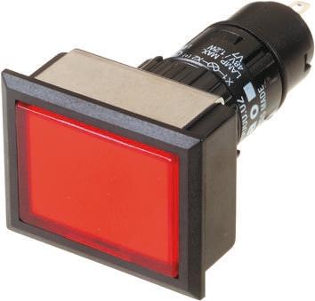 EAO Leuchtmelder 61 Rot, Ausschnitt-Ø 16mm LED Tafelmontage IP 65 Schraub