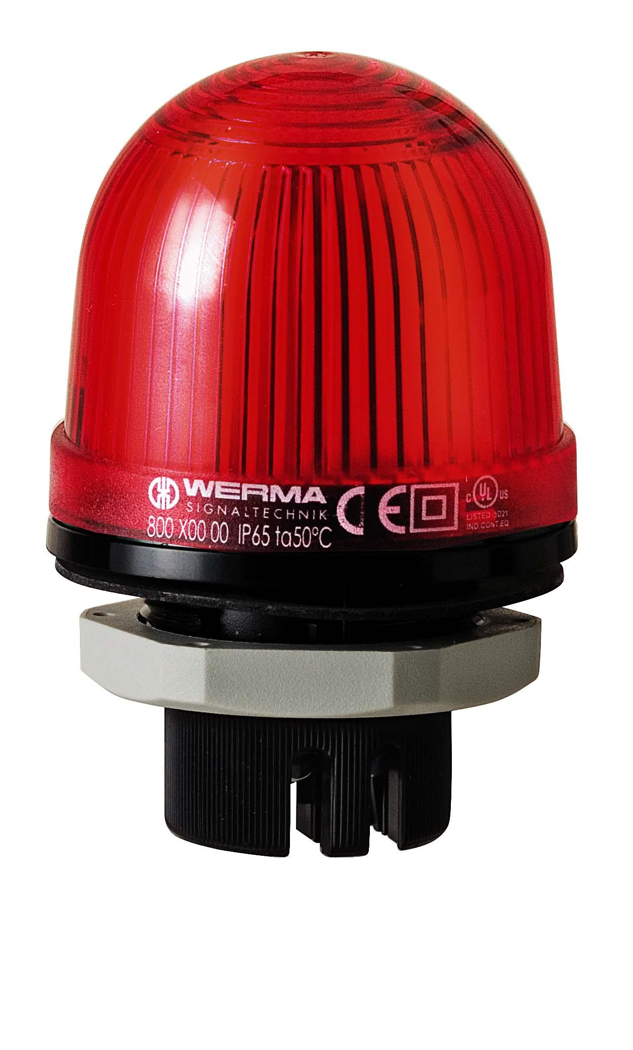 Produktfoto 1 von Werma 801, LED, Dauer Signalleuchte Rot, 115 V