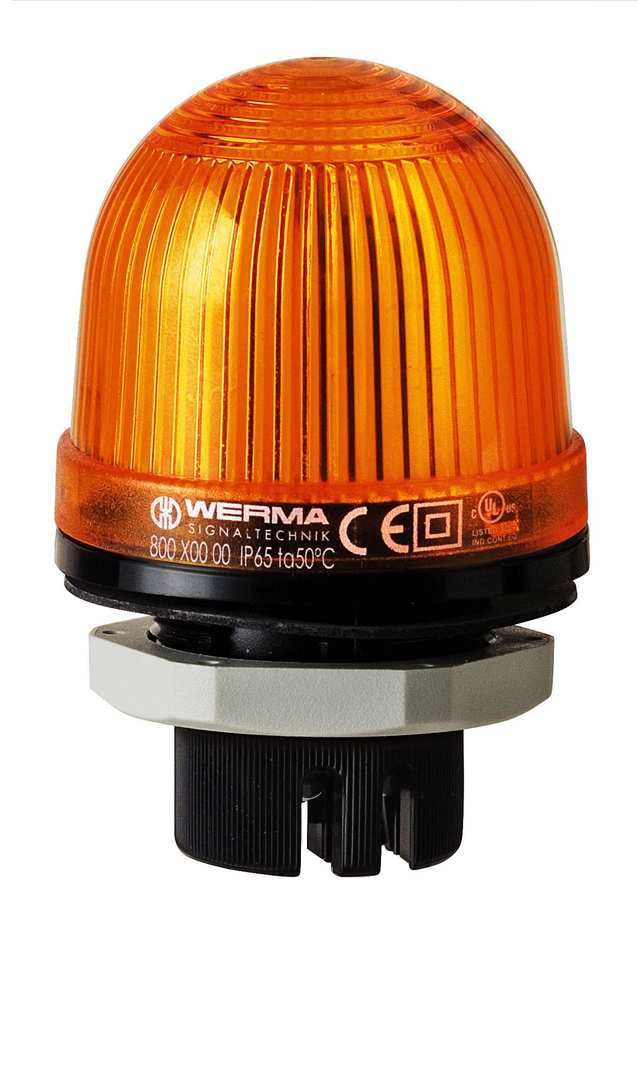 Produktfoto 1 von Werma 801, LED, Dauer Signalleuchte Gelb, 115 V