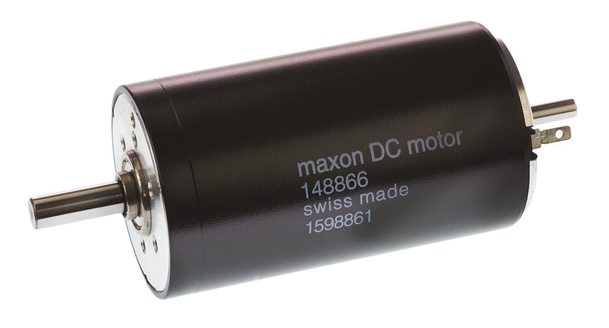 Produktfoto 1 von Maxon Bürstenmotor bis 94,9 mNm, 12 V dc / 150 W, Wellen-Ø 6mm x 71mm