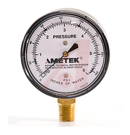 Ametek Druckmessgerät Untere Kabeleinführung Analog → 150mbar, Ø 63.5mm Stahl Gehäuse