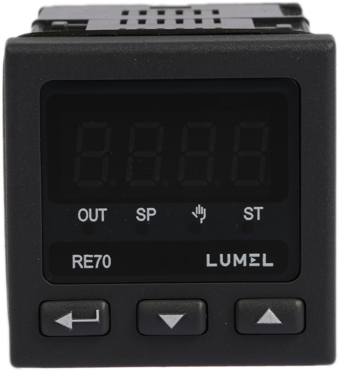 Lumel RE70 PID Temperaturregler Tafelmontage, 1 x Relais Ausgang/ 0 → +1767 °C (Thermoelement Typ B), 0 →