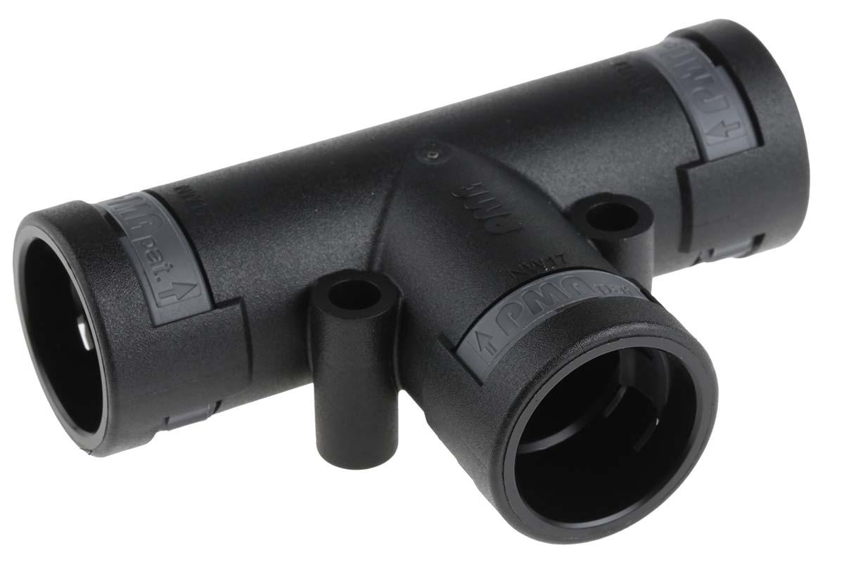 PMA BVTD-GT PA 6 Kabelrohr Befestigung T-Stück NW17 x 3 Schwarz Natur-Finish IP66