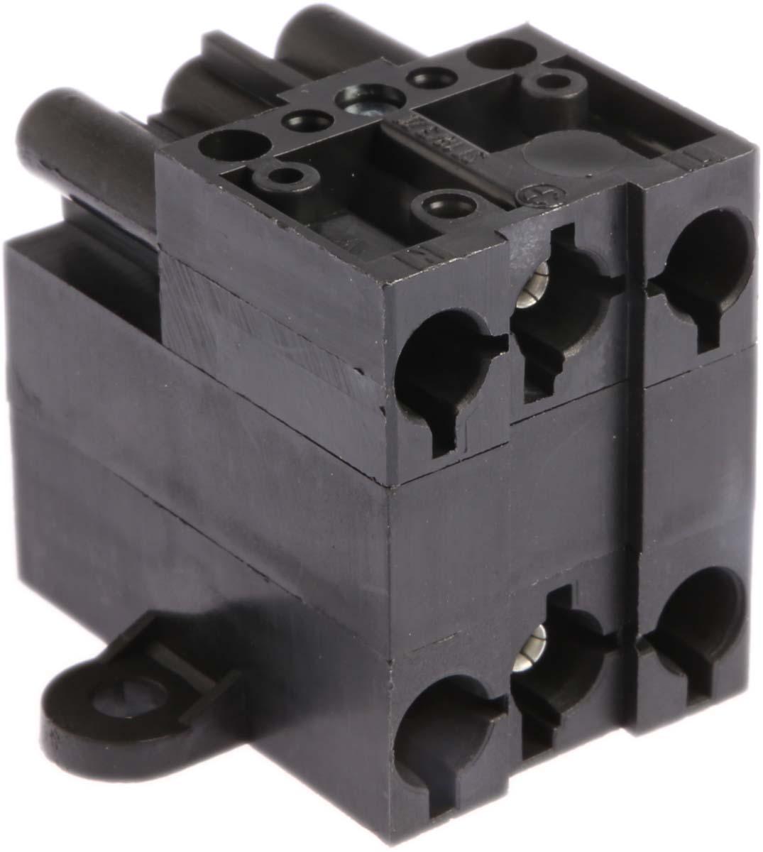 Produktfoto 1 von Wieland Stecker/Buchse ST18 Leuchtensteckverbinder, Verteilerblock, Kontakte: 3, Anz.Ausl. 3, 16A, Schwarz, Grün, Weiß,