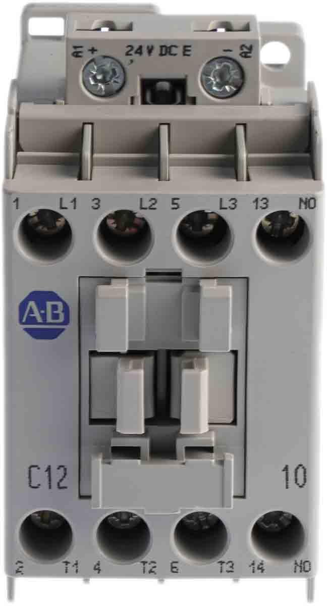 Produktfoto 1 von Allen Bradley Serie 100 100C Leistungsschütz / 24 V dc Spule, 3 -polig 3 Schließer, 690 V ac / 12 A