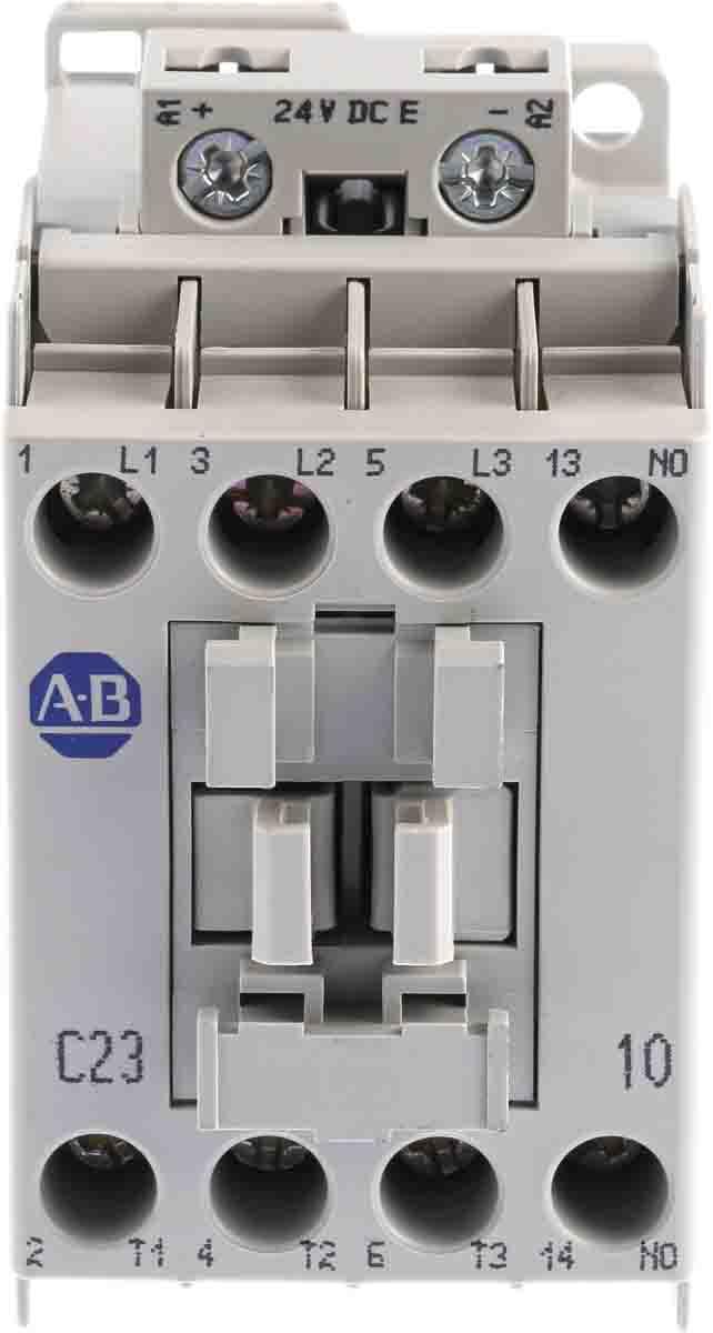 Produktfoto 1 von Allen Bradley Serie 100 100C Leistungsschütz / 24 V dc Spule, 3 -polig 3 Schließer, 690 V ac / 23 A, Motorsteuerung