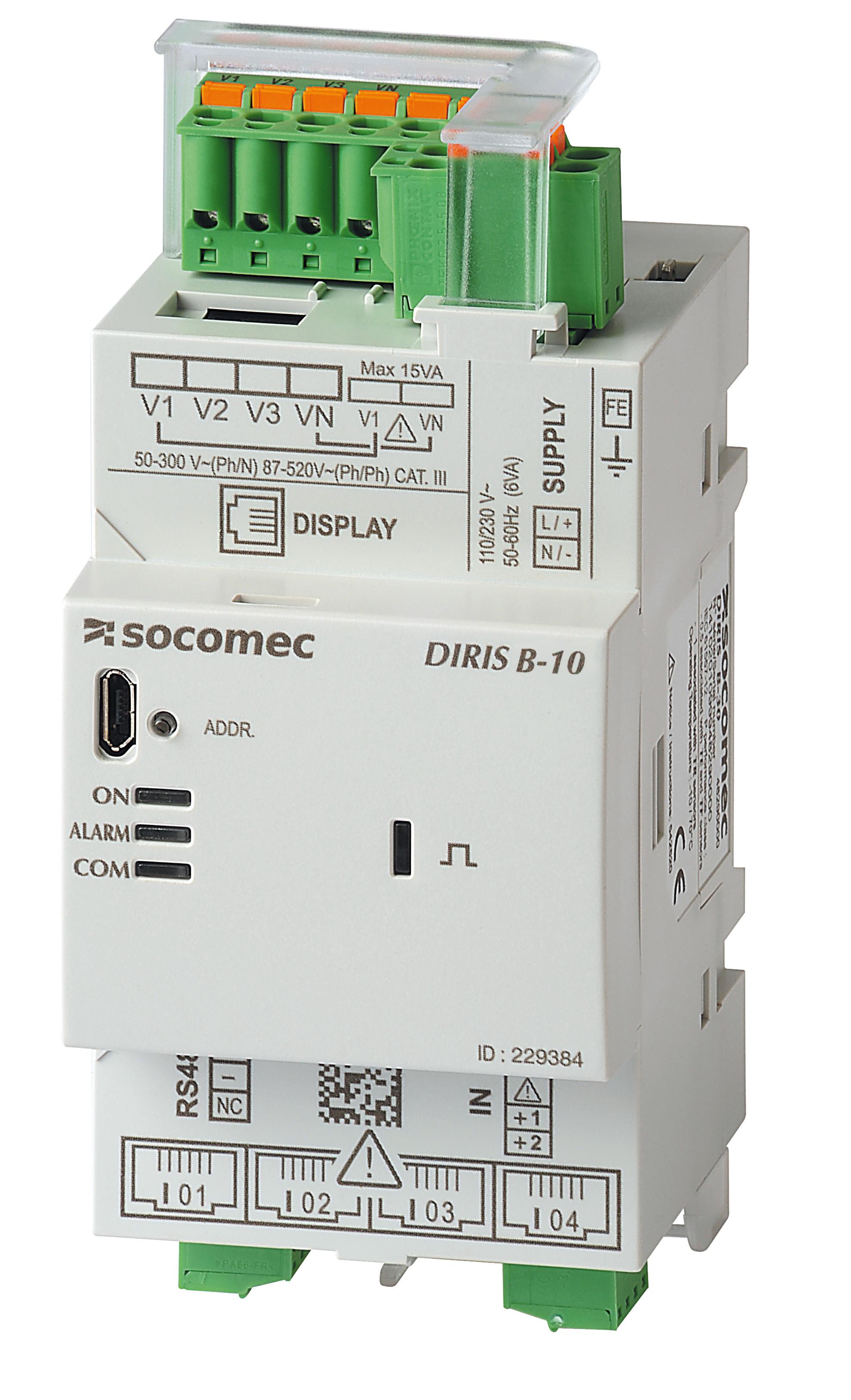 Produktfoto 1 von Socomec Leistungsmessgerät für Strom, Oberwellen, Spannung H 90mm B 54mm T. 44mm