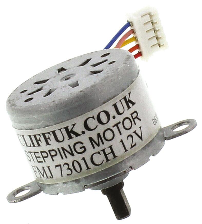 Produktfoto 1 von Cliff Electronics 5.625 °, 11.25 ° Schrittmotor 12 V / 32 mA 40mNm 5-adrig Wellen-Ø 3mm