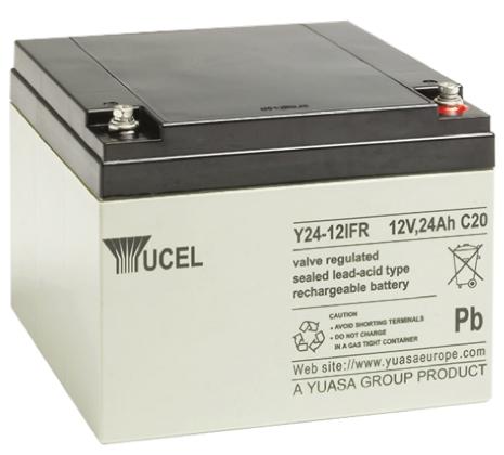 Produktfoto 1 von Yuasa YUASA YUVOLT Abgedichteter Bleiakku, 12V / 24Ah, Einsatz M5-Anschluss, 125 x 166 x 175mm