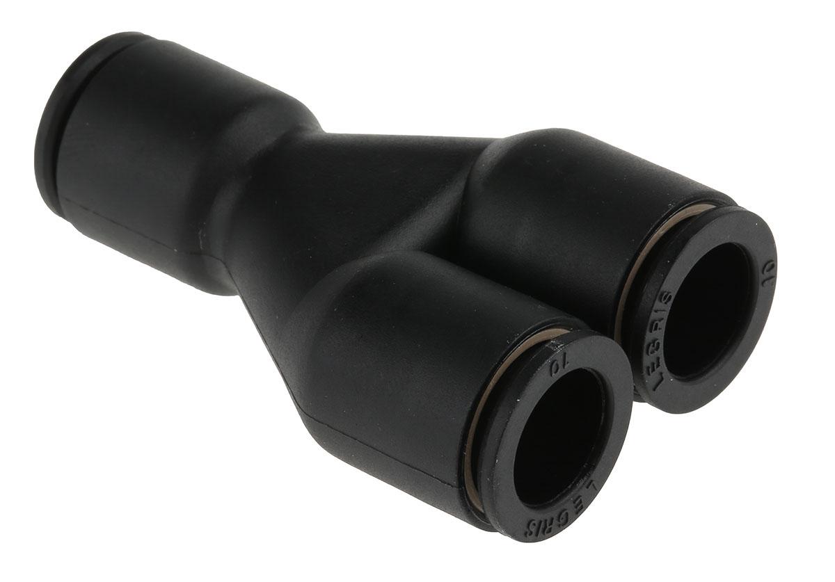 Legris LF3000 Y-Einsteckadapter, Rohr-zu-Rohr, Nylon glasfaserverstärkt, 20 bar