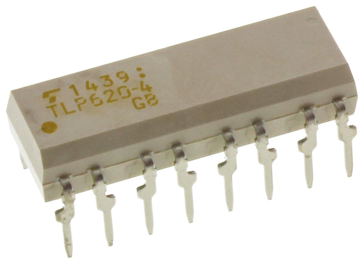 Produktfoto 1 von Toshiba THT Quad Optokoppler AC-In / Transistor-Out, 16-Pin PDIP, Isolation 5 kV eff