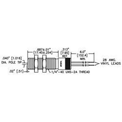 Produktfoto 1 von Red Lion MP25TA Magnetsensor Magnetisch, 1000U/min, Strom, Spannung