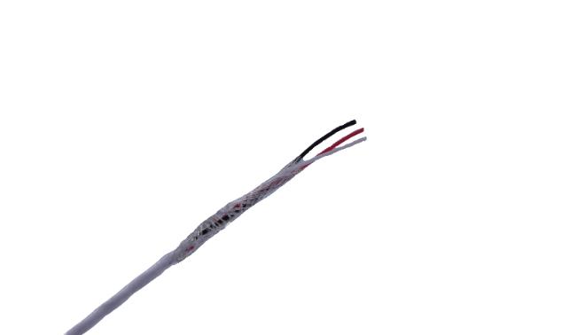 Produktfoto 1 von MICROWIRES Netzkabel, 3-adrig Typ Geschirmt Weiß x 0,05 mm2,  50m, 600 V, Perfluoroalkoxy (PFA)