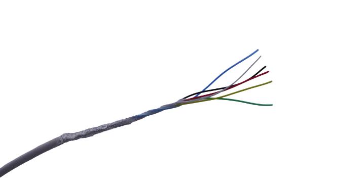 Produktfoto 1 von MICROWIRES Netzkabel, 6-adrig Typ Geschirmt Weiß x 0,13 mm2,  50m, 600 V, Thermoplastische Elastomere TPE