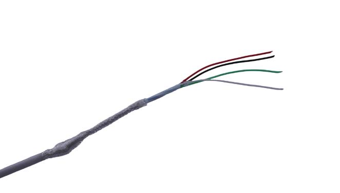 Produktfoto 1 von MICROWIRES Netzkabel, 4-adrig Typ Geschirmt Weiß x 0,05 mm2,  50m, 600 V, Thermoplastische Elastomere TPE