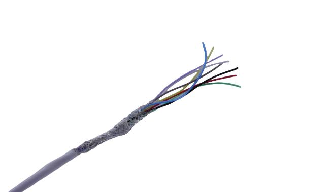 Produktfoto 1 von MICROWIRES Netzkabel, 8-adrig Typ Geschirmt Weiß x 0,05 mm2,  50m, 600 V, Perfluoroalkoxy (PFA)