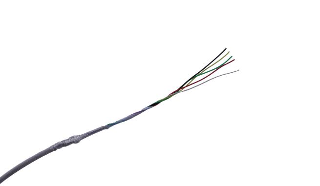 Produktfoto 1 von MICROWIRES Netzkabel, 5-adrig Typ Geschirmt Weiß x 0,05 mm2,  50m, 600 V, Thermoplastische Elastomere TPE