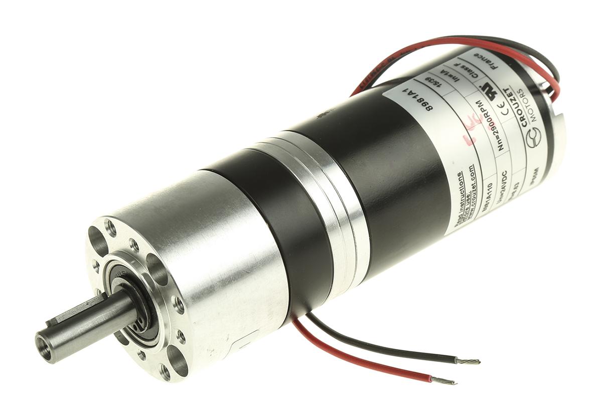 Produktfoto 1 von Crouzet Bürsten-Getriebemotor bis 3 Nm, 24 V dc / 20 W, Wellen-Ø 8mm