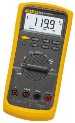 Produktfoto 1 von Fluke 87 Hand Digital-Multimeter, CAT III, CAT IV 1000V ac / 10A ac, 50MΩ, DKD/DAkkS-kalibriert