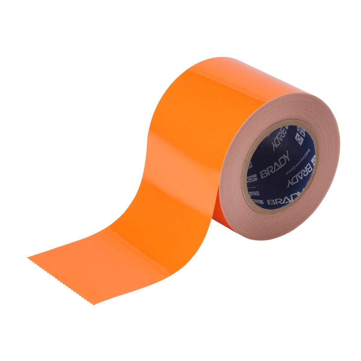 Produktfoto 1 von Brady Gummi Bodenmakierung Orange Typ Klebeband für Fußböden, Stärke 0.2mm, 101.6mm x 30.48m