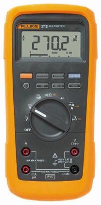 Produktfoto 1 von Fluke 27 Hand Digital-Multimeter, CAT III, CAT IV 1000V ac / 10A ac, 50MΩ, ISO-kalibriert