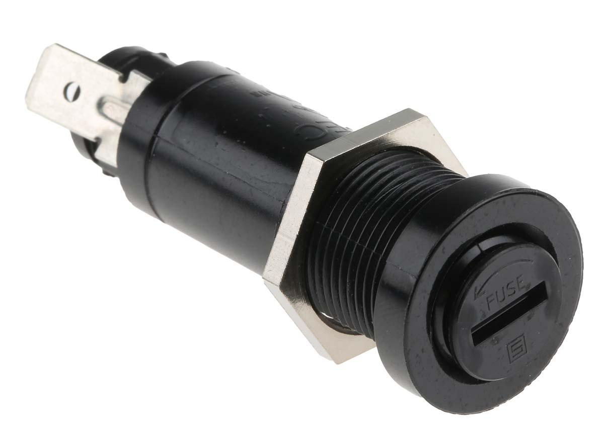 Produktfoto 1 von Schurter Sicherungshalter für 6.3 x 32mm Sicherungen 10A 600V ac, Serie FEC 1P-polig