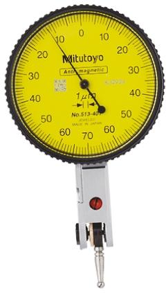 Mitutoyo Fühlhebel-Messuhr, bis +0.14mm, Auflösung 0,001 mm, Skala Ø 40mm, ISO-kalibriert