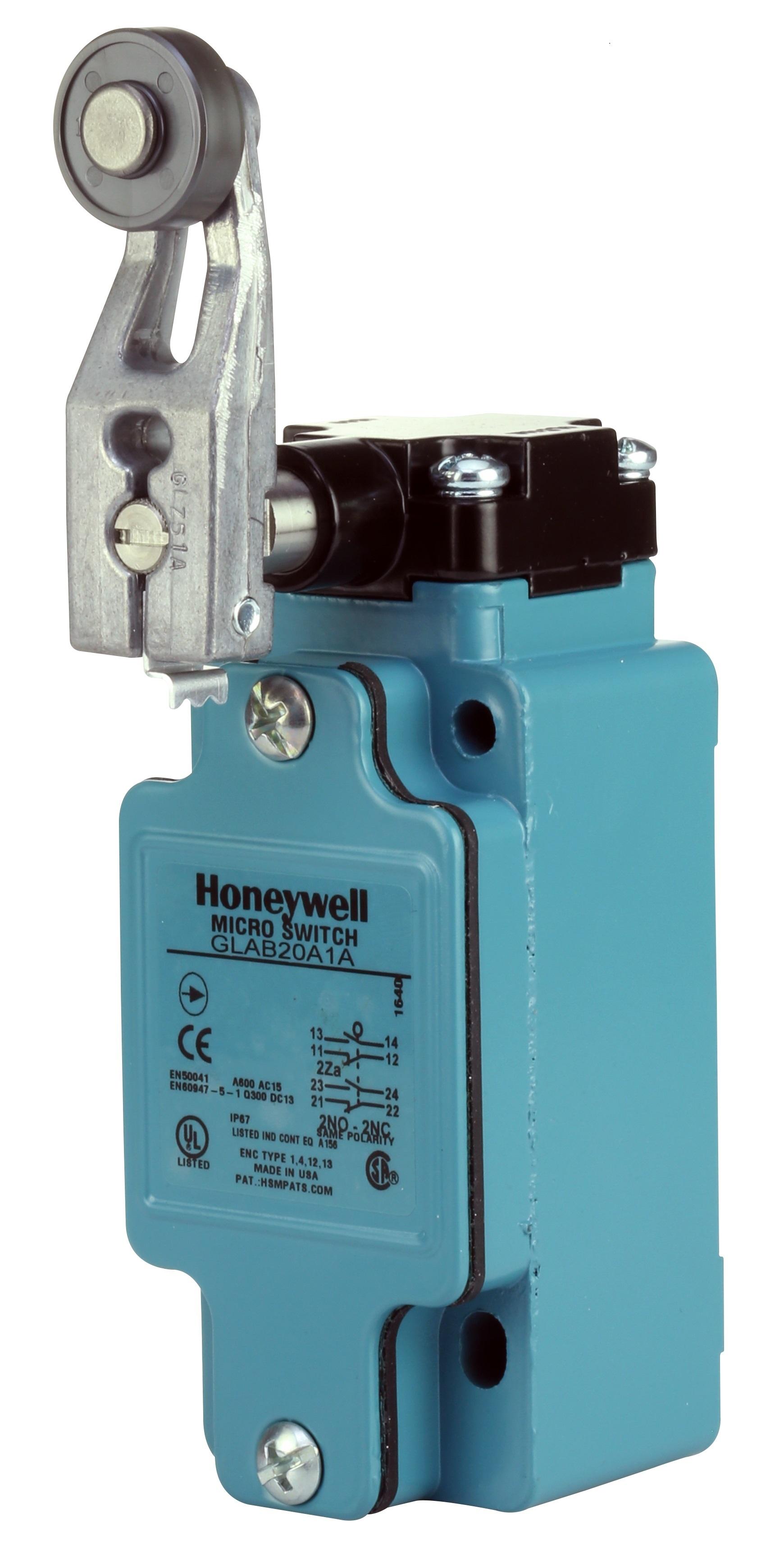 Honeywell Endschalter, Rollenhebel, 1-poliger Wechsler, 1 Öffner / 1 Schließer, IP 67, Zinkdruckguss, 10A