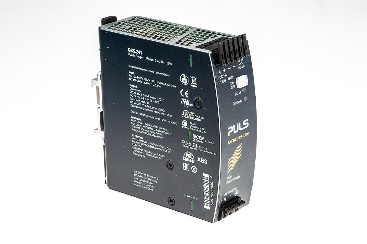 Produktfoto 1 von PULS DIMENSION Q Switch-Mode DIN-Schienen Netzteil 120W, 100 → 240V ac, 24V dc / 5A