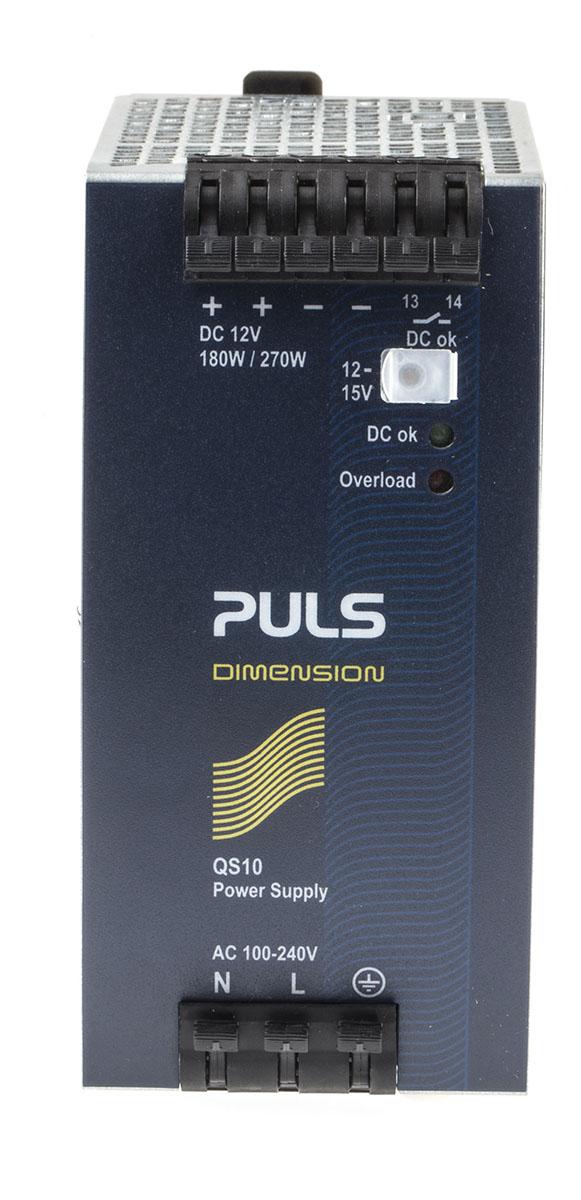 Produktfoto 1 von PULS DIMENSION Q Switch-Mode DIN-Schienen Netzteil 180W, 100 → 240V ac, 12V dc / 15A