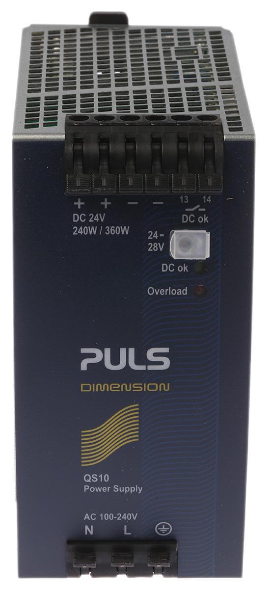 PULS DIMENSION Q Switch-Mode DIN-Schienen Netzteil 240W, 100 → 240V ac, 24V dc / 10A