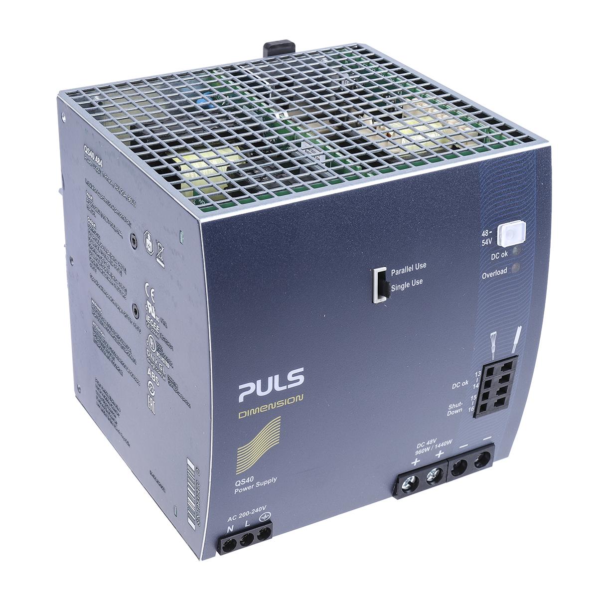 Produktfoto 1 von PULS DIMENSION Q Switch-Mode DIN-Schienen Netzteil 960W, 200 → 240V ac, 48V dc / 20A