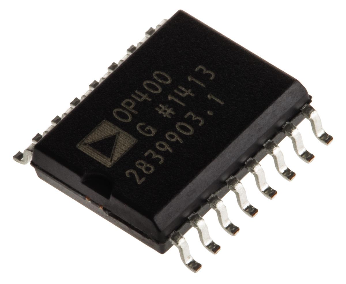 Produktfoto 1 von Analog Devices Operationsverstärker SMD SOIC W, biplor typ. ±12 V, ±15 V, ±18 V, ±5 V, ±9 V, 16-Pin