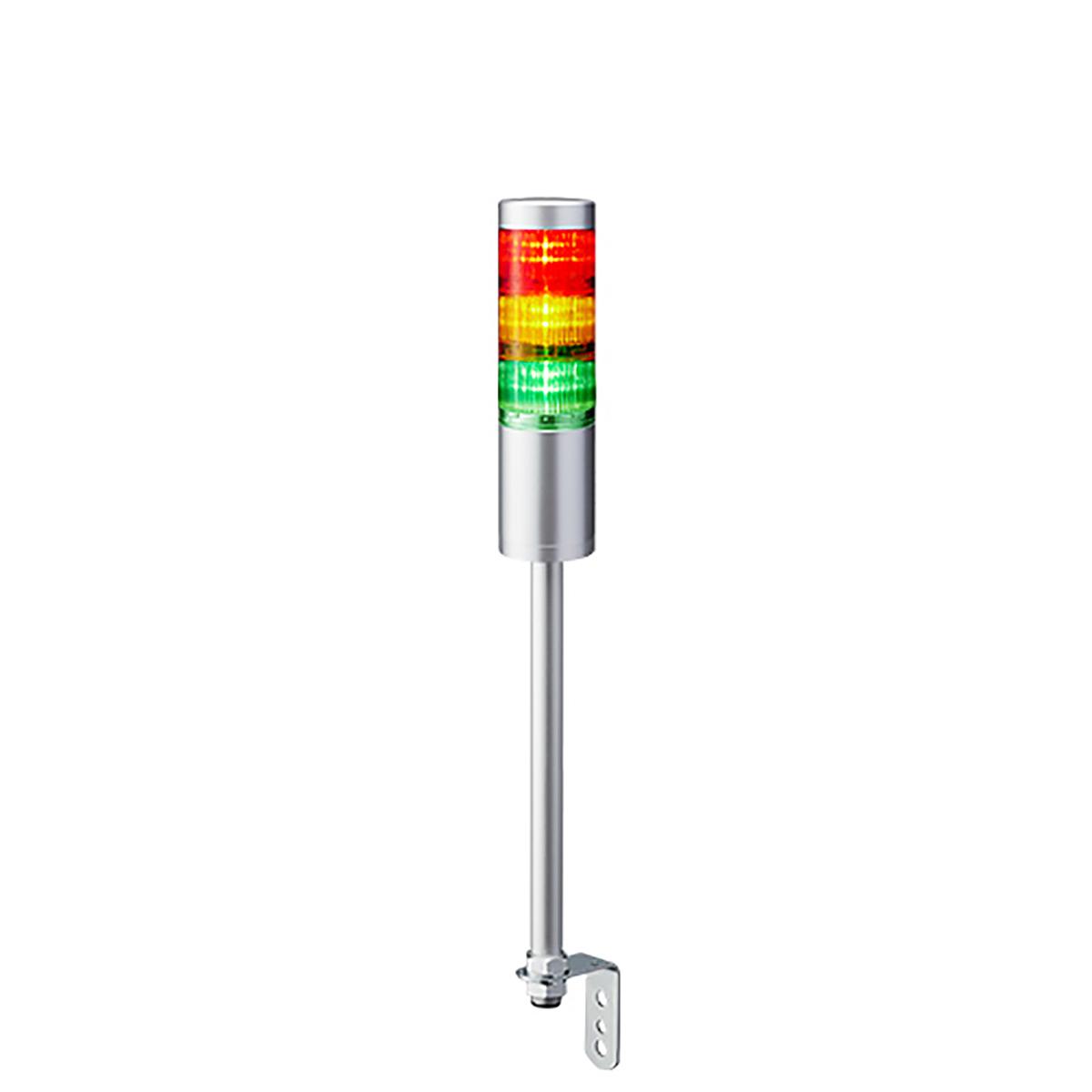 Produktfoto 1 von Patlite LR6 LED Signalturm 3-stufig mehrfarbig LED Rot/Gelb/Grün Dauer 504mm Multifunktion