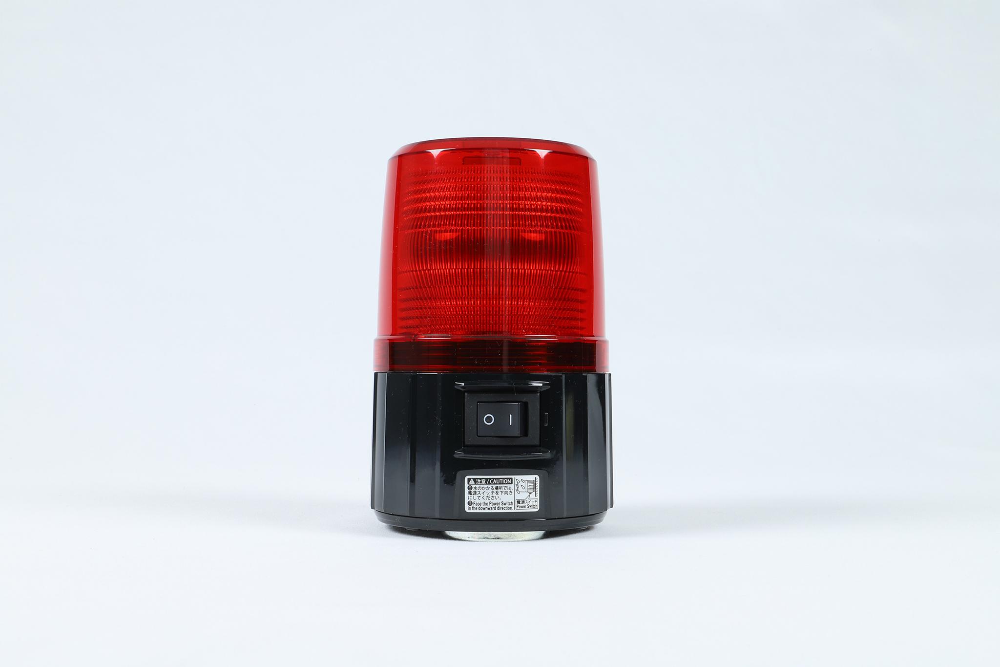 Produktfoto 1 von Patlite PFH, LED Blitz LED-Signalleuchte Rot, 6 V dc (4 - LR6 Batterien für Alkali-Trockenzellen), Ø 100mm x 160mm