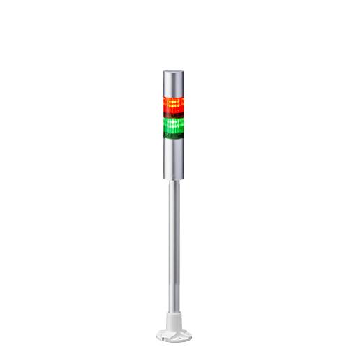 Produktfoto 1 von Patlite LR4 LED Signalturm 2-stufig mehrfarbig LED Rot/Grün + Summer Blitz, Dauer 503.5mm Multifunktion