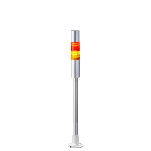 Produktfoto 1 von Patlite LR4 LED Signalturm 2-stufig mehrfarbig LED Rot/Gelb + Summer Blitz, Dauer 503.5mm Multifunktion