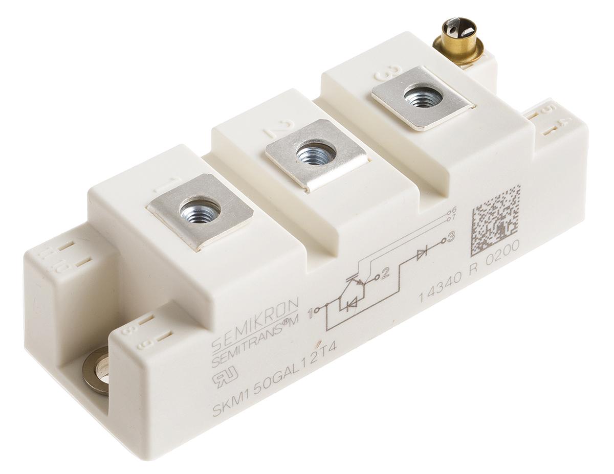 Produktfoto 1 von Semikron IGBT-Modul / 232 A ±20V max., 1200 V, 5-Pin SEMITRANS2 N-Kanal